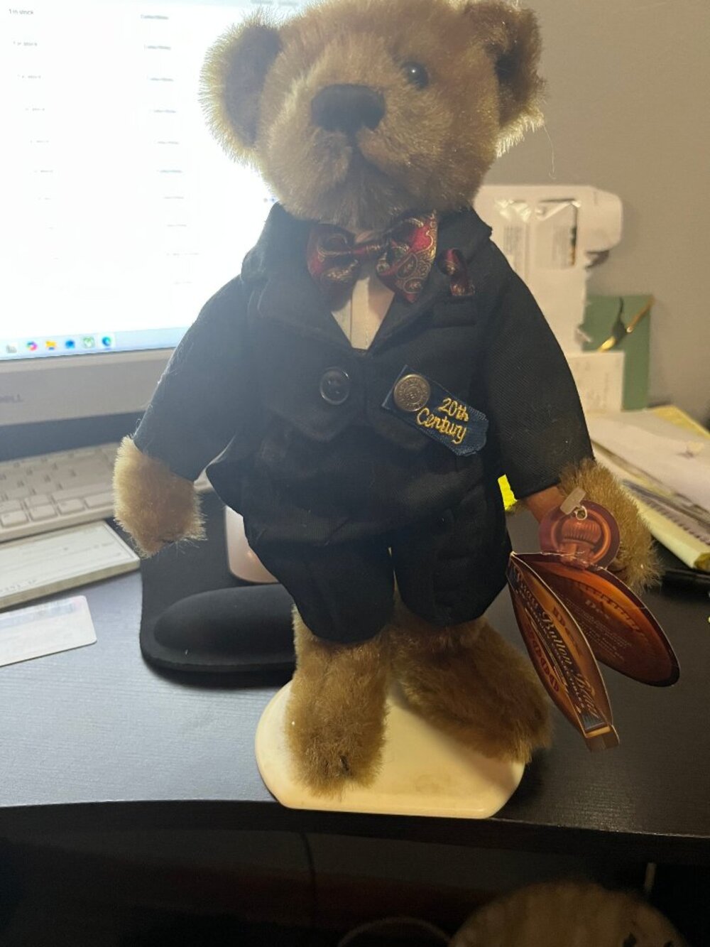 Dakin Brass Button Bears 20th Century Plush Teddy Bear Black Tuxedo